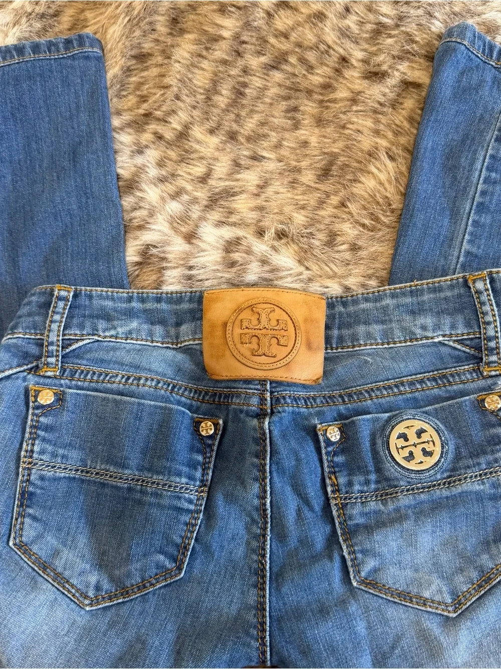 y2k grail - tory burch vintage low rise bootcut kick jeans